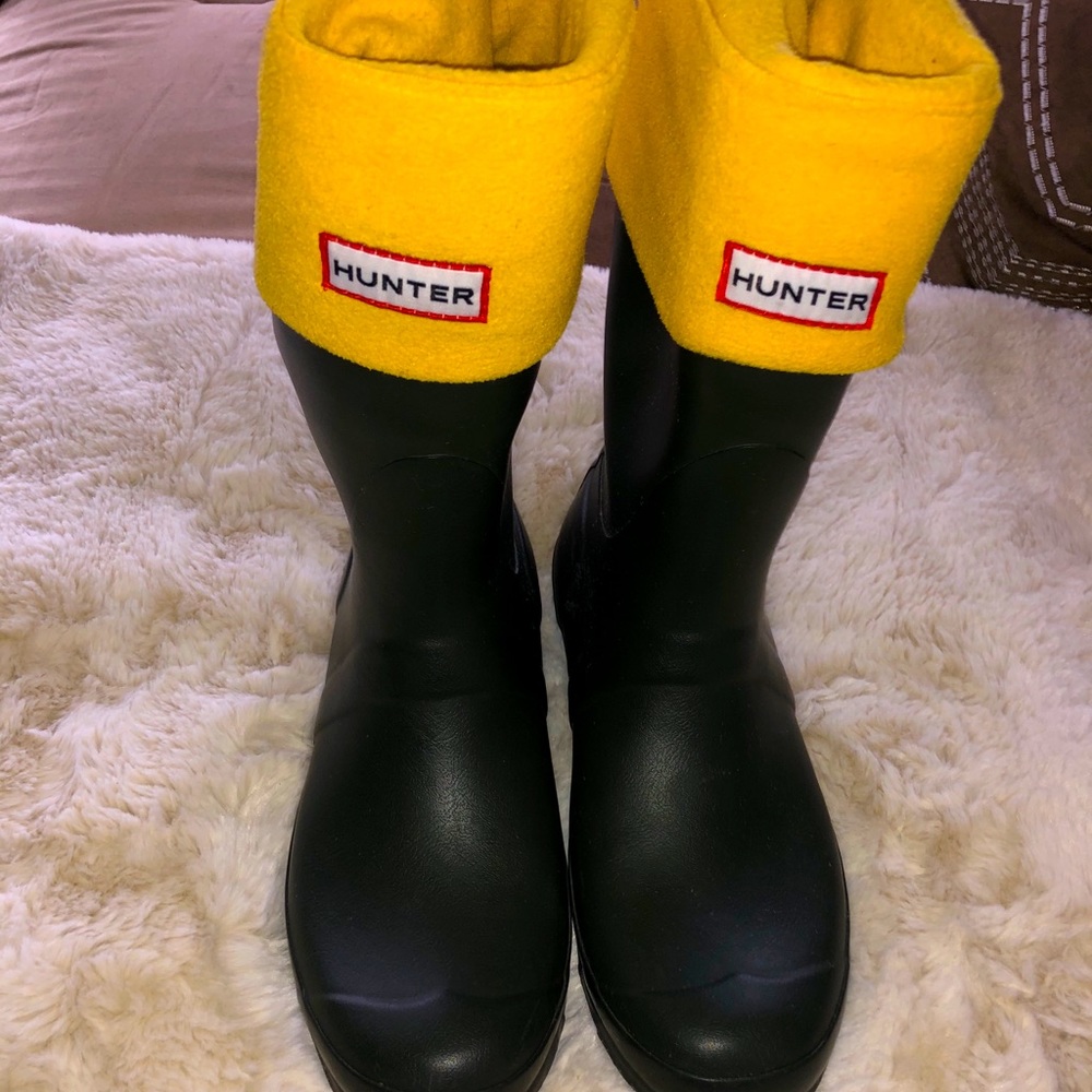 Hunter rain boots/ hunter socks